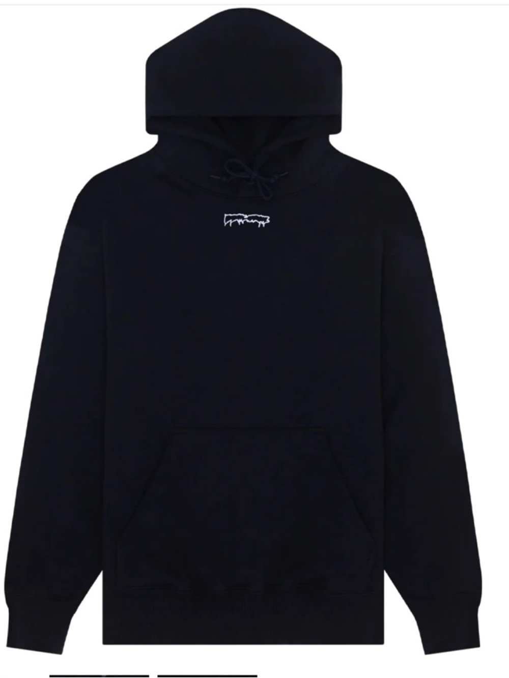 Fucking Awesome- Med Black Pullover Hoodie with Small White Chest Logo